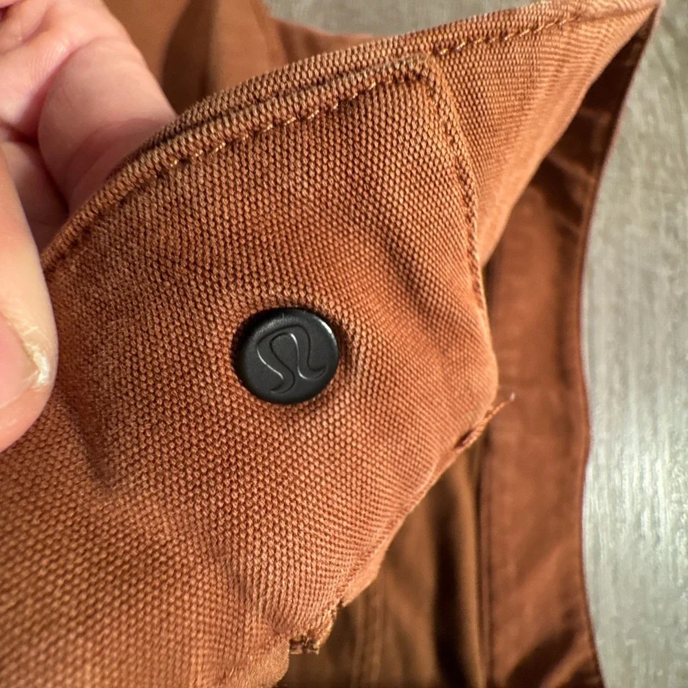 Lululemon City Sleek Pants Womens‎ 28 Brown Twill Wide Leg Commuter Gorpcore